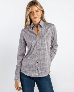 Multicolour Houndstooth Womens Printed Shirt - Claudio Lugli Shirts