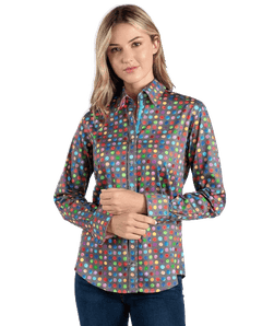 Multicolour Small Polkadot Womens Print Shirt - Claudio Lugli Shirts