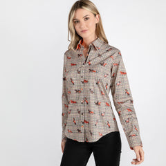 MUSTANG HORSE PRINT WOMENS SHIRT - Premium Men's Patterned Shirt by Claudio Lugli | Bold Design, Tailored Fit, Best Printed Shirts