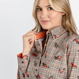 MUSTANG HORSE PRINT WOMENS SHIRT - Premium Men's Patterned Shirt by Claudio Lugli | Bold Design, Tailored Fit, Best Printed Shirts