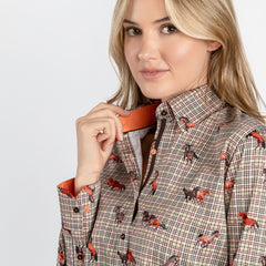 MUSTANG HORSE PRINT WOMENS SHIRT - Premium Men's Patterned Shirt by Claudio Lugli | Bold Design, Tailored Fit, Best Printed Shirts