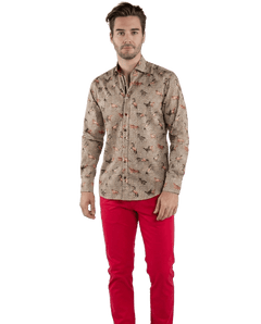 Mustang Horses Check Houndstooth Print Shirt - Claudio Lugli Shirts