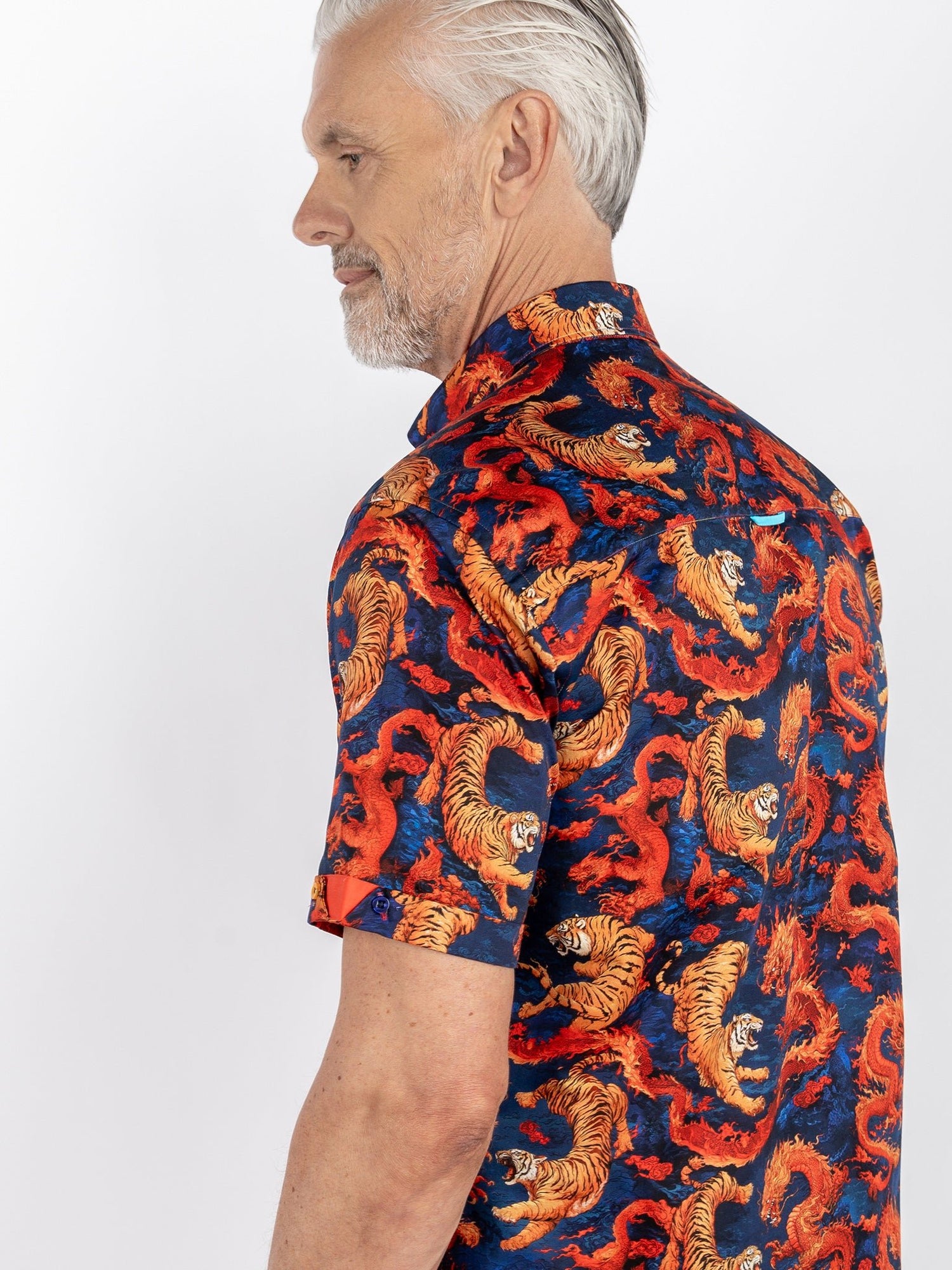 MYSTICALTIGER AND DRAGON PRINT SHORT SLEEVE SHIRT - Claudio Lugli Shirts