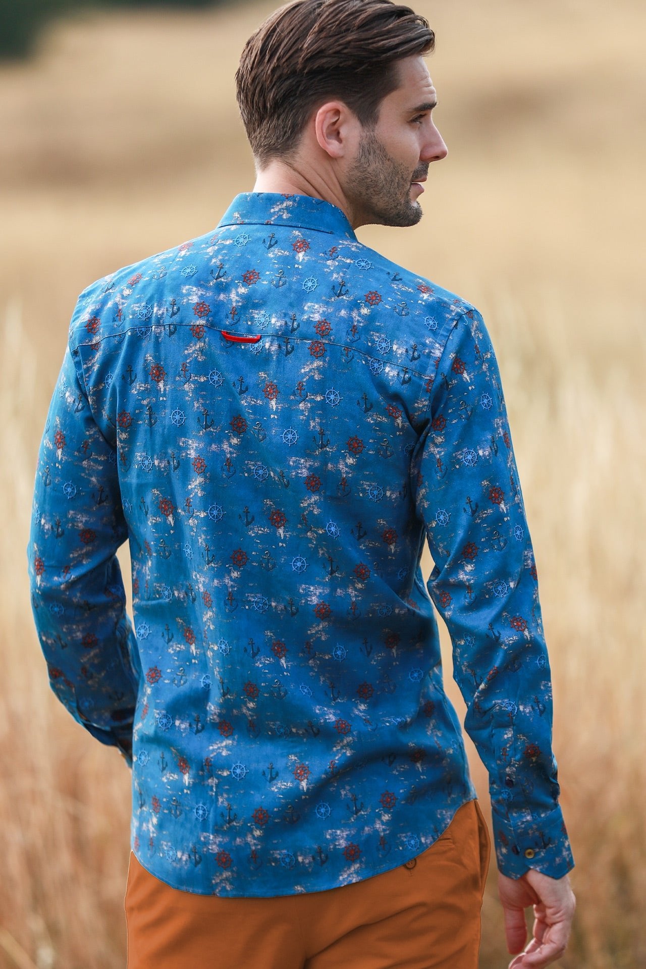 NAUTICAL TENCEL PRINT SHIRT - Claudio Lugli Shirts