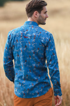 NAUTICAL TENCEL PRINT SHIRT - Claudio Lugli Shirts