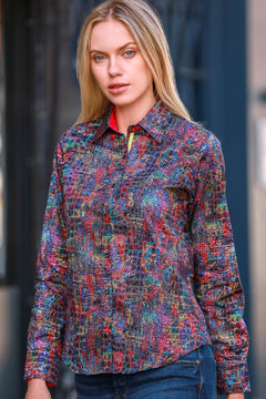 NEON CROC WOMENS PRINT SHIRT - Premium Men's Patterned Shirt by Claudio Lugli | Bold Design, Tailored Fit, Best Printed Shirts