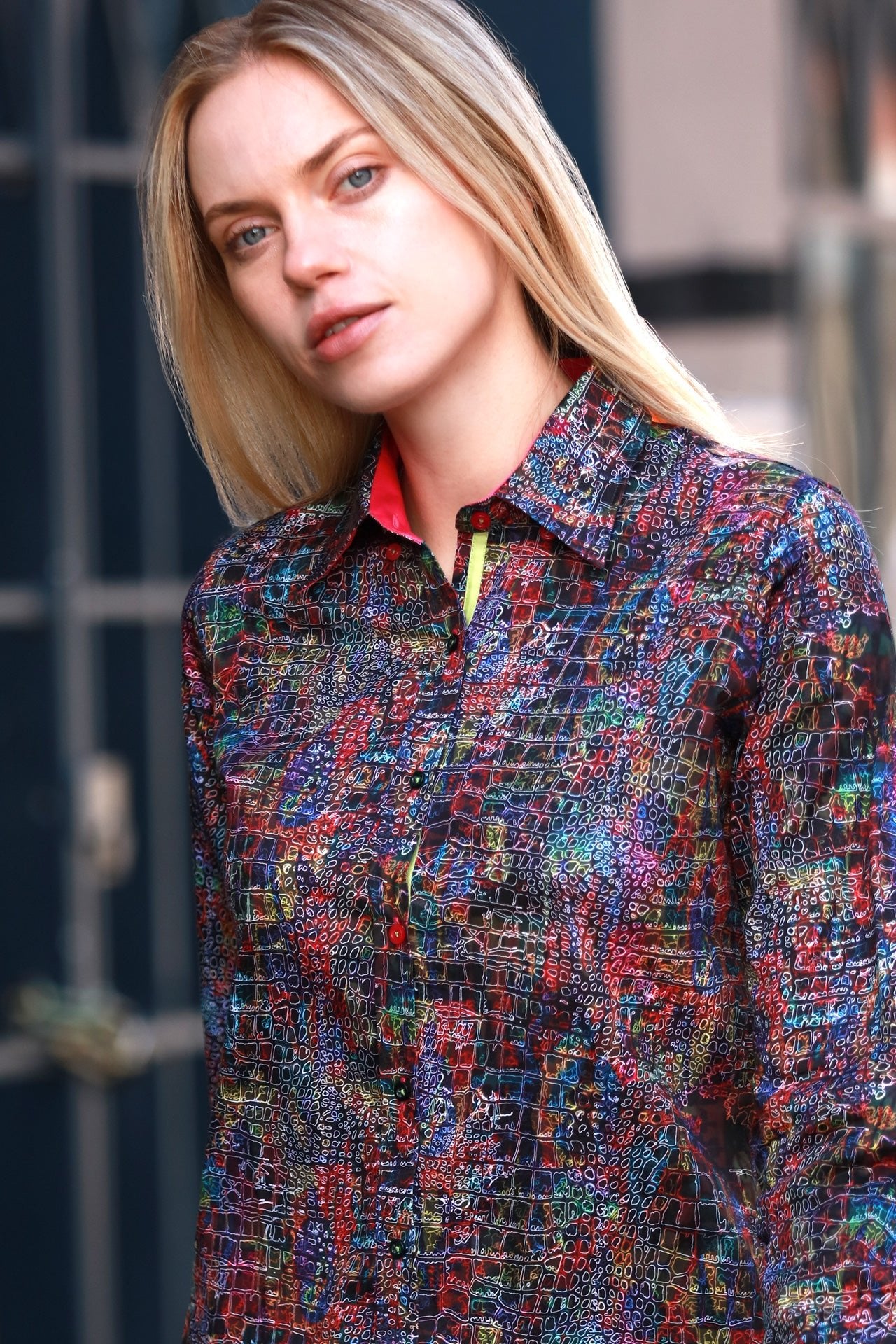 NEON CROC WOMENS PRINT SHIRT – Claudio Lugli Shirts