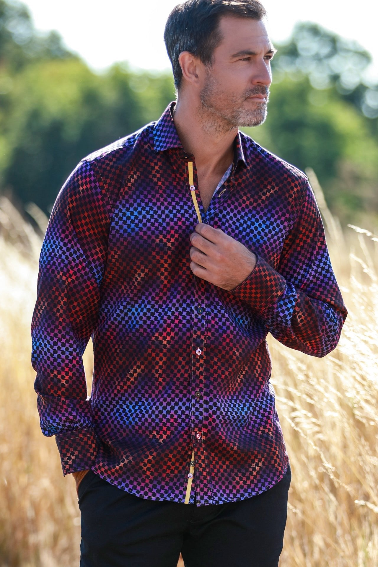 NEON DISCO PRINT SHIRT - Claudio Lugli Shirts