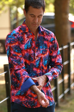 NEON ROCK PRINT SHIRT - Claudio Lugli Shirts