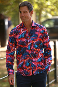 NEON ROCK PRINT SHIRT - Claudio Lugli Shirts
