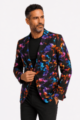 Neon Smoke Print Blazer - Claudio Lugli Shirts