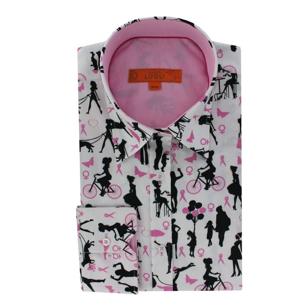 NHS SUPPORT HUMANITY WOMENS PRINT SHIRT - Premium Men's Patterned Shirt by Claudio Lugli | Bold Design, Tailored Fit, Best Printed Shirts