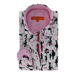 NHS SUPPORT HUMANITY WOMENS PRINT SHIRT - Premium Men's Patterned Shirt by Claudio Lugli | Bold Design, Tailored Fit, Best Printed Shirts