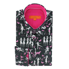 NHS SUPPORT HUMANITY WOMENS PRINT SHIRT - Premium Men's Patterned Shirt by Claudio Lugli | Bold Design, Tailored Fit, Best Printed Shirts