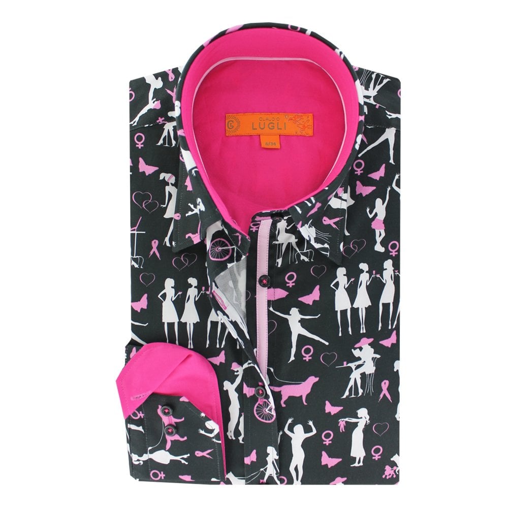 NHS SUPPORT HUMANITY WOMENS PRINT SHIRT - Premium Men's Patterned Shirt by Claudio Lugli | Bold Design, Tailored Fit, Best Printed Shirts