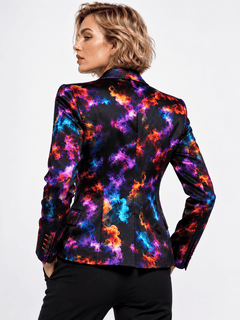 Noir Tempest Smoke Print Blazer - Claudio Lugli Shirts