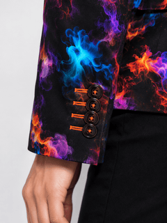 Noir Tempest Smoke Print Blazer - Claudio Lugli Shirts