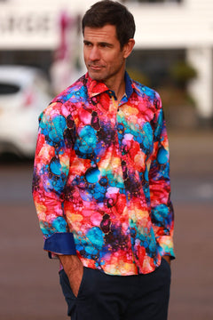 OIL LIQUID PRINT SHIRT – Premium Men's Patterned Shirt by Claudio Lugli | Bold Design, Tailored Fit, Best Printed Shirts