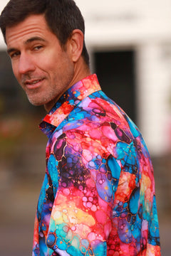 OIL LIQUID PRINT SHIRT – Premium Men's Patterned Shirt by Claudio Lugli | Bold Design, Tailored Fit, Best Printed Shirts