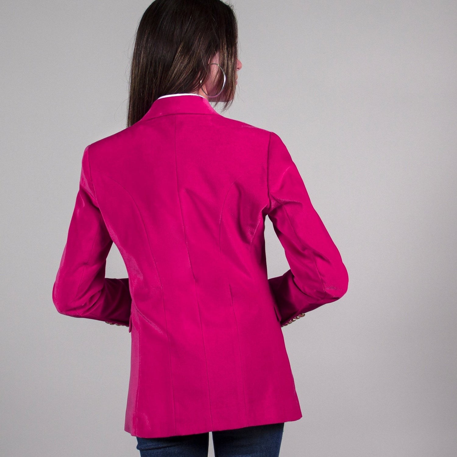 OREGON VELVET DOUBLE BREASTED WOMENS JACKET - Premium Men's Patterned Shirt by Claudio Lugli | Bold Design, Tailored Fit, Best Printed Shirts