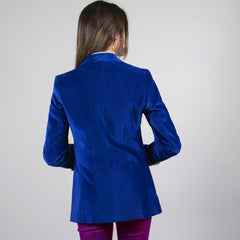 OREGON VELVET DOUBLE BREASTED WOMENS JACKET - Premium Men's Patterned Shirt by Claudio Lugli | Bold Design, Tailored Fit, Best Printed Shirts