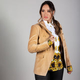 OREGON VELVET DOUBLE BREASTED WOMENS JACKET - Premium Men's Patterned Shirt by Claudio Lugli | Bold Design, Tailored Fit, Best Printed Shirts