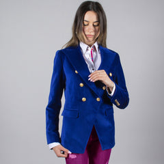 OREGON VELVET DOUBLE BREASTED WOMENS JACKET - Premium Men's Patterned Shirt by Claudio Lugli | Bold Design, Tailored Fit, Best Printed Shirts