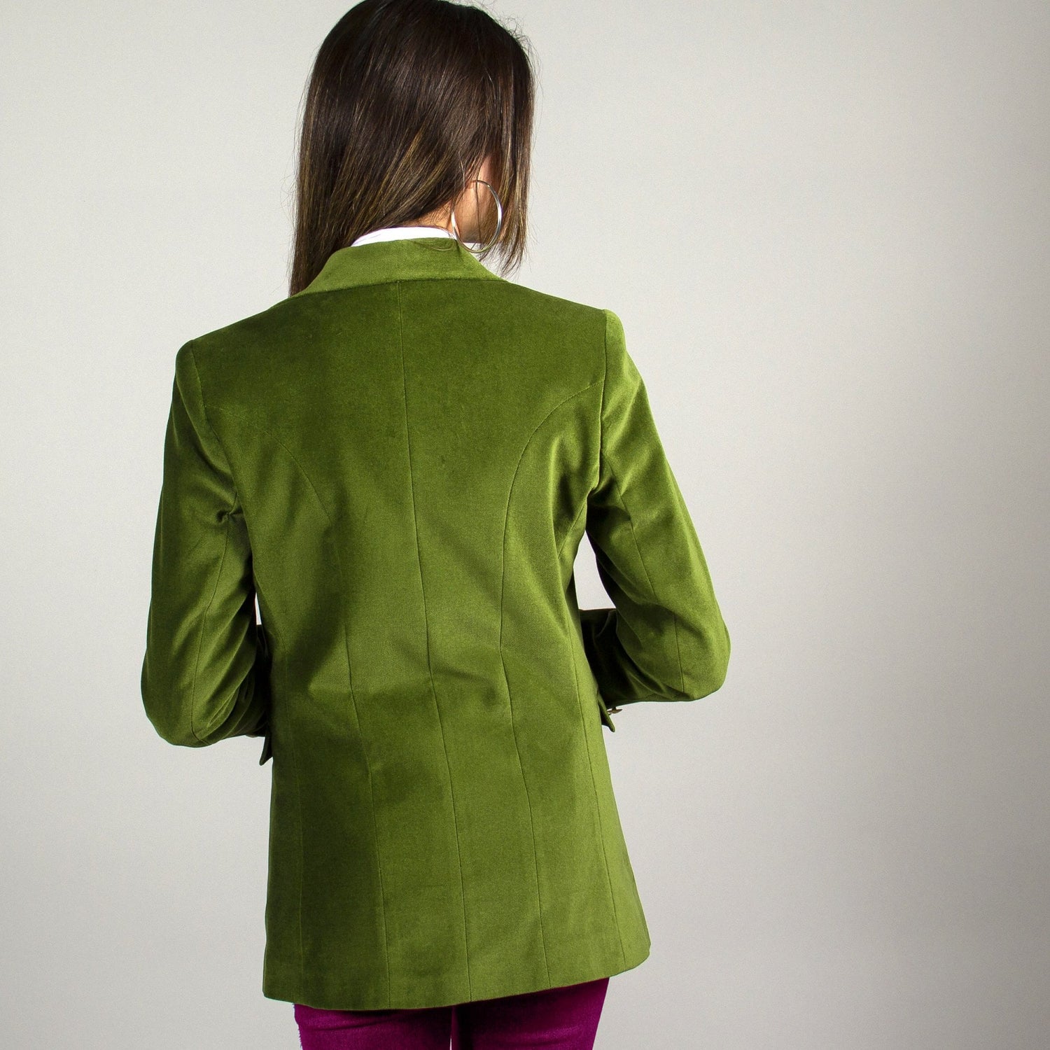 OREGON VELVET DOUBLE BREASTED WOMENS JACKET - Premium Men's Patterned Shirt by Claudio Lugli | Bold Design, Tailored Fit, Best Printed Shirts