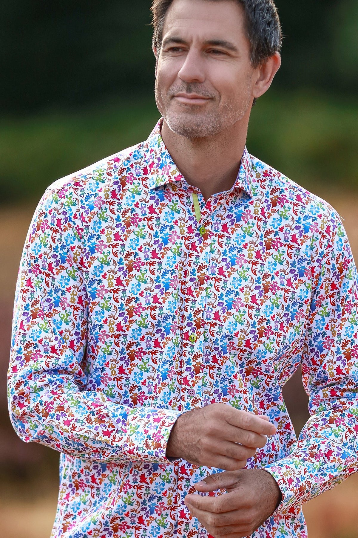 Ornamental Silhouette Print Shirt - Claudio Lugli Shirts
