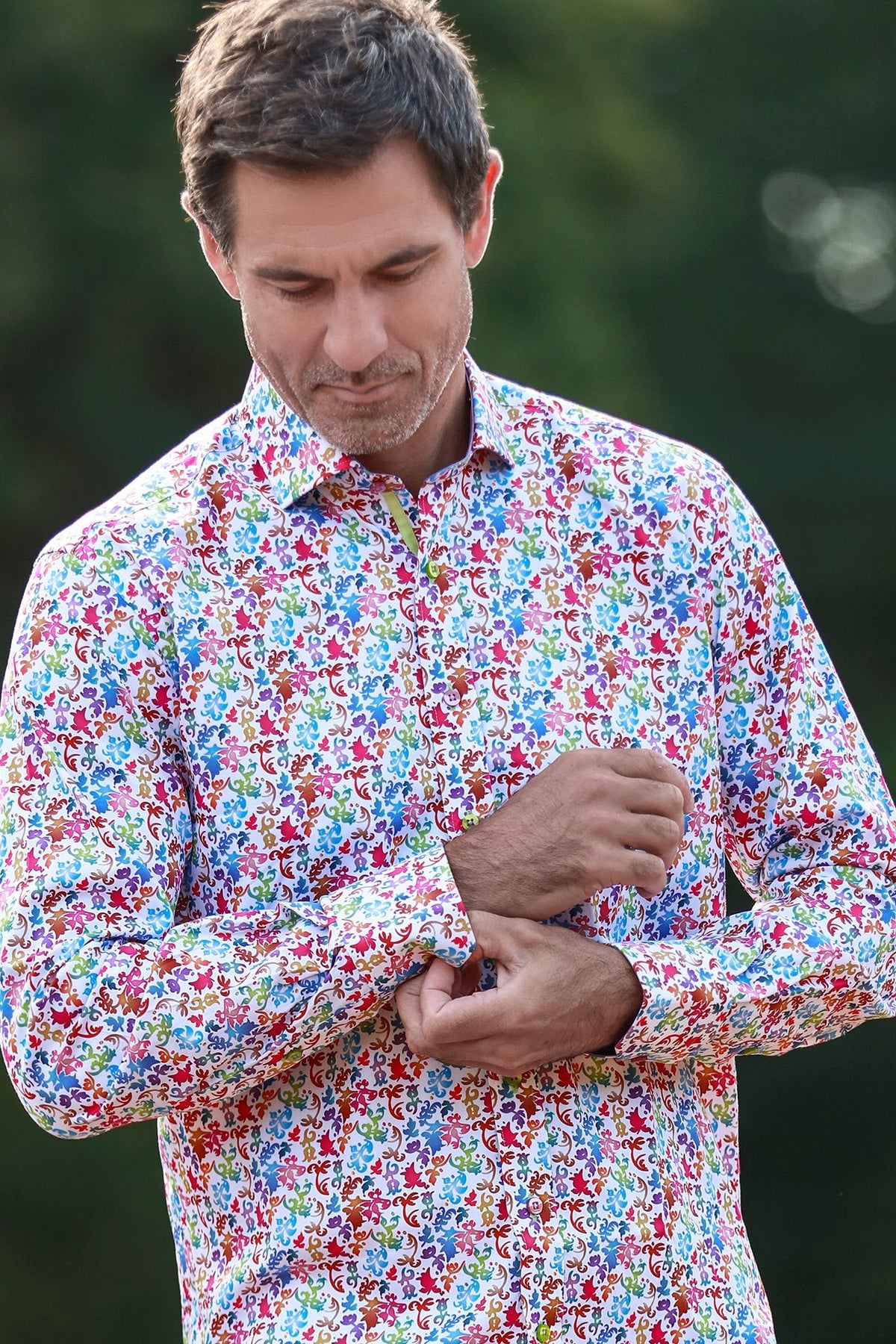 Ornamental Silhouette Print Shirt - Claudio Lugli Shirts