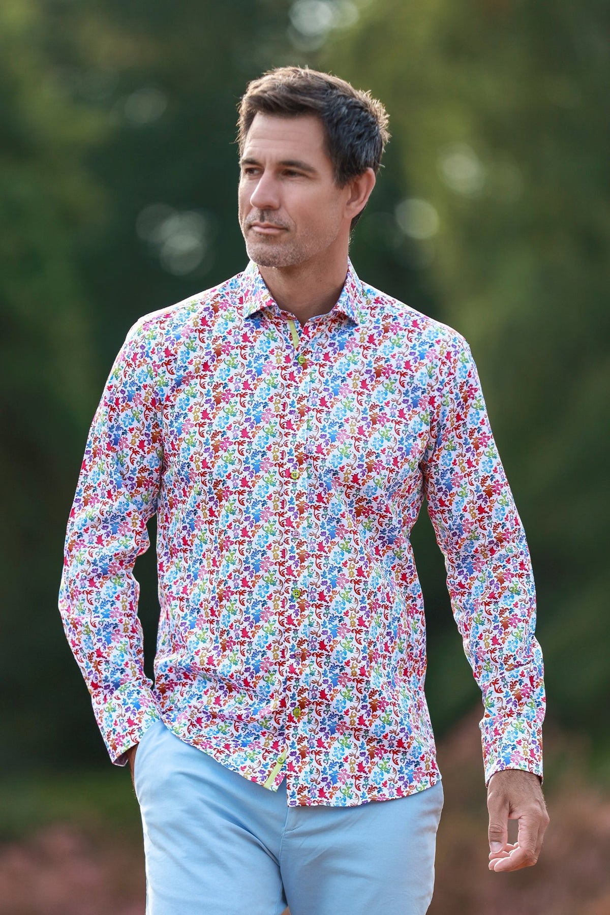 Ornamental Silhouette Print Shirt - Claudio Lugli Shirts