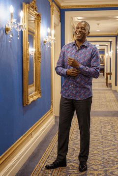 Ornamental Silhouette Print Shirt - Claudio Lugli Shirts