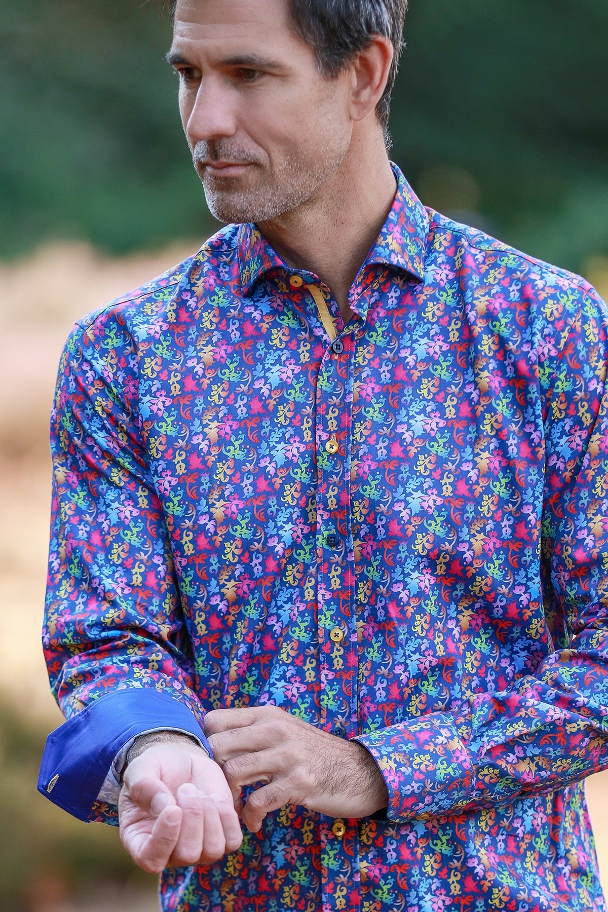 Ornamental Silhouette Print Shirt - Claudio Lugli Shirts