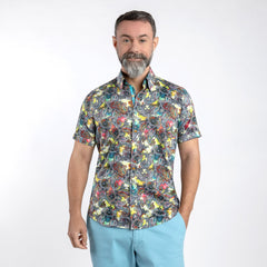 PAISLEY LUXURY PRINT SHORT SLEEVE SHIRT – Premium Men's Patterned Shirt by Claudio Lugli | Bold Design, Tailored Fit, Best Printed Shirts