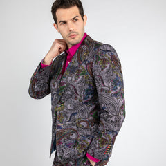 PAISLEY PRINTED 2 PIECE SUIT – Premium Men's Patterned Shirt by Claudio Lugli | Bold Design, Tailored Fit, Best Printed Shirts