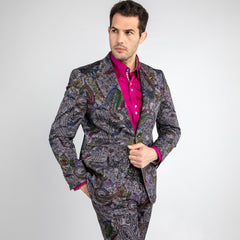 PAISLEY PRINTED 2 PIECE SUIT – Premium Men's Patterned Shirt by Claudio Lugli | Bold Design, Tailored Fit, Best Printed Shirts