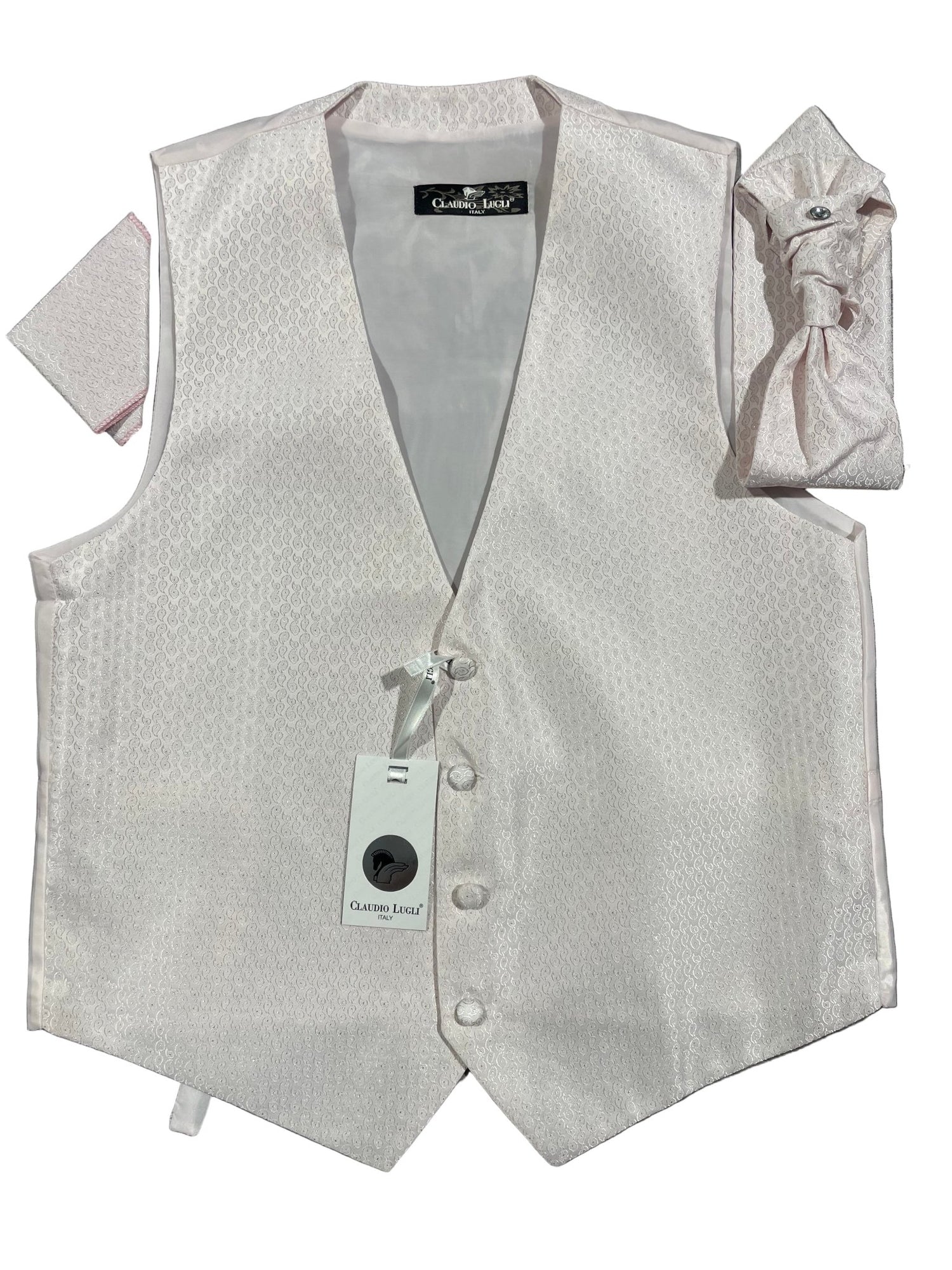 PAISLEY WAISTCOAT, CRAVAT AND HANDKERCHIEF SET - Claudio Lugli Shirts