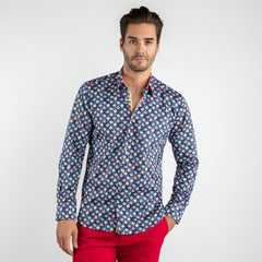 PALMS MULTICOLOUR PRINT SHIRT - Premium Men's Patterned Shirt by Claudio Lugli | Bold Design, Tailored Fit, Best Printed Shirts