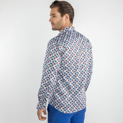 PALMS MULTICOLOUR PRINT SHIRT - Premium Men's Patterned Shirt by Claudio Lugli | Bold Design, Tailored Fit, Best Printed Shirts