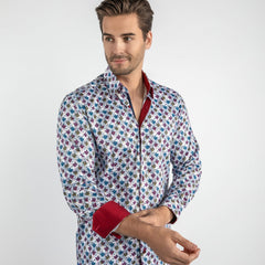 PALMS MULTICOLOUR PRINT SHIRT - Premium Men's Patterned Shirt by Claudio Lugli | Bold Design, Tailored Fit, Best Printed Shirts