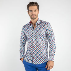 PALMS MULTICOLOUR PRINT SHIRT - Premium Men's Patterned Shirt by Claudio Lugli | Bold Design, Tailored Fit, Best Printed Shirts