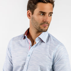 PASTEL KNITTED COTTON CLASSIC SHIRT - Premium Men's Patterned Shirt by Claudio Lugli | Bold Design, Tailored Fit, Best Printed Shirts