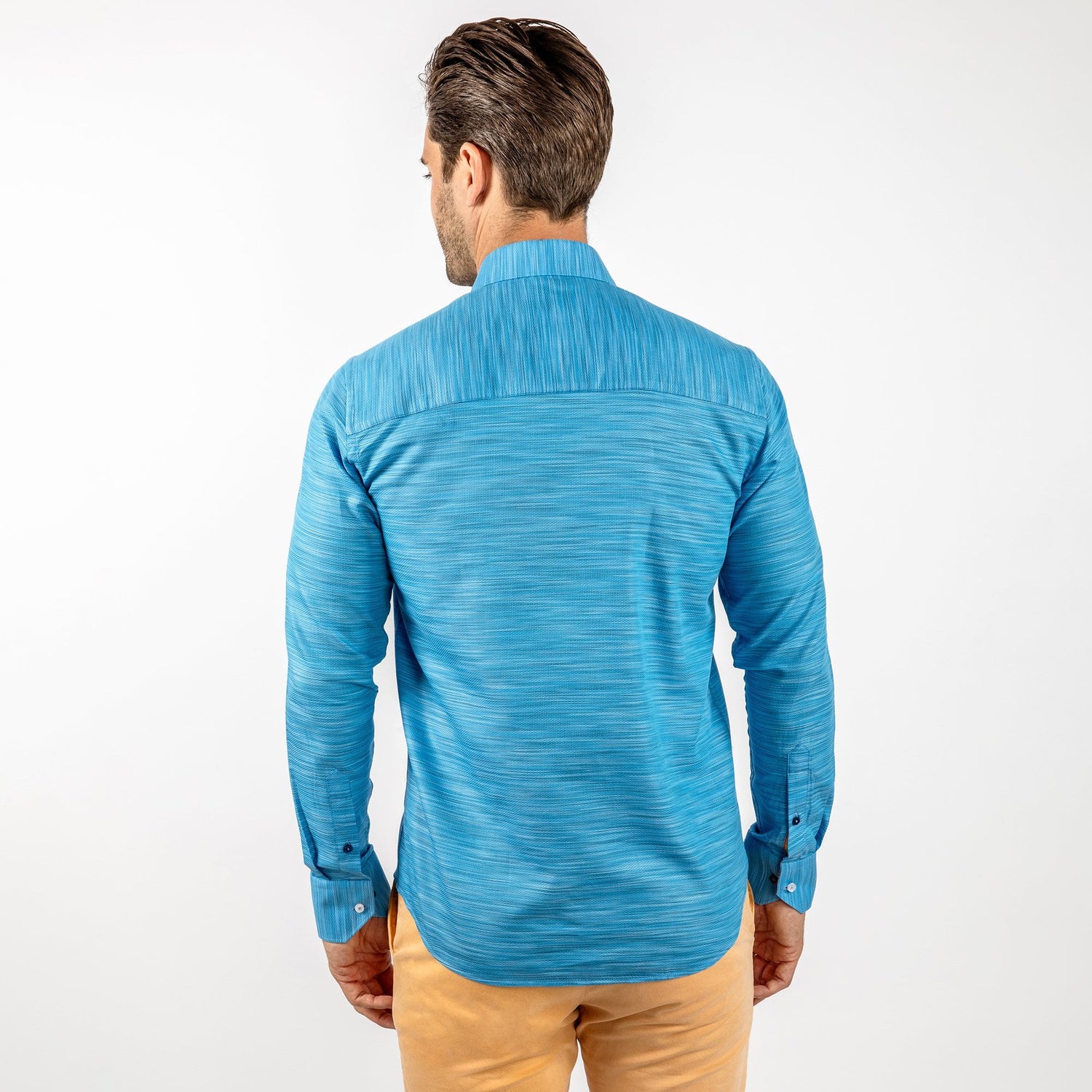 PASTEL KNITTED COTTON CLASSIC SHIRT - Premium Men's Patterned Shirt by Claudio Lugli | Bold Design, Tailored Fit, Best Printed Shirts