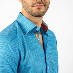 PASTEL KNITTED COTTON CLASSIC SHIRT - Premium Men's Patterned Shirt by Claudio Lugli | Bold Design, Tailored Fit, Best Printed Shirts