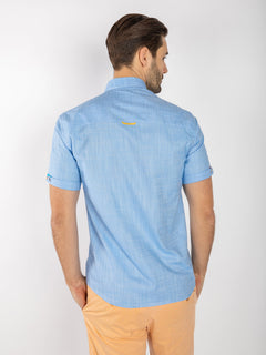 PASTEL TEXTURE SHORT SLEEVE SHIRT - Claudio Lugli Shirts