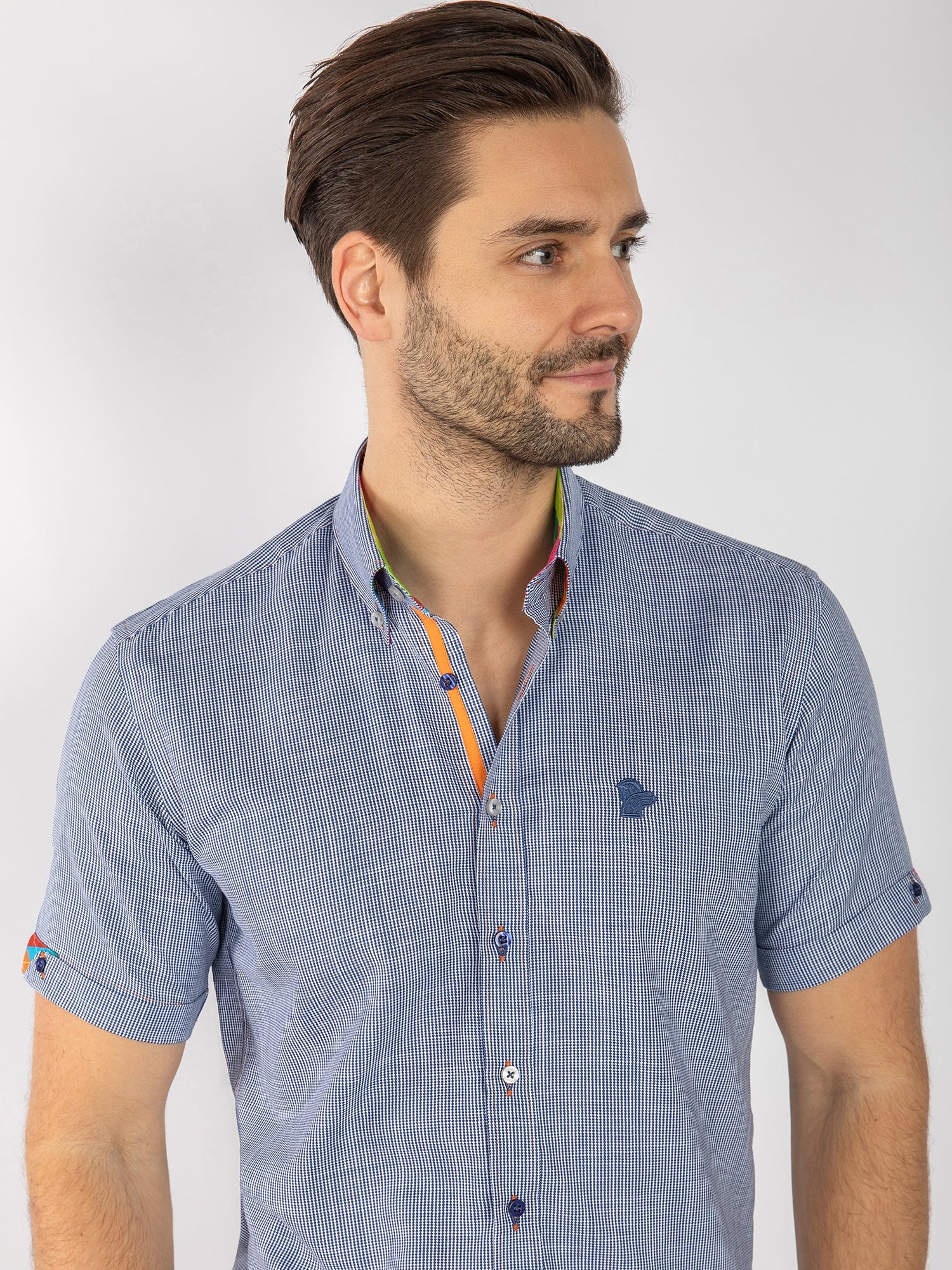 PASTEL TEXTURE SHORT SLEEVE SHIRT - Claudio Lugli Shirts