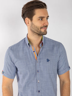 PASTEL TEXTURE SHORT SLEEVE SHIRT - Claudio Lugli Shirts