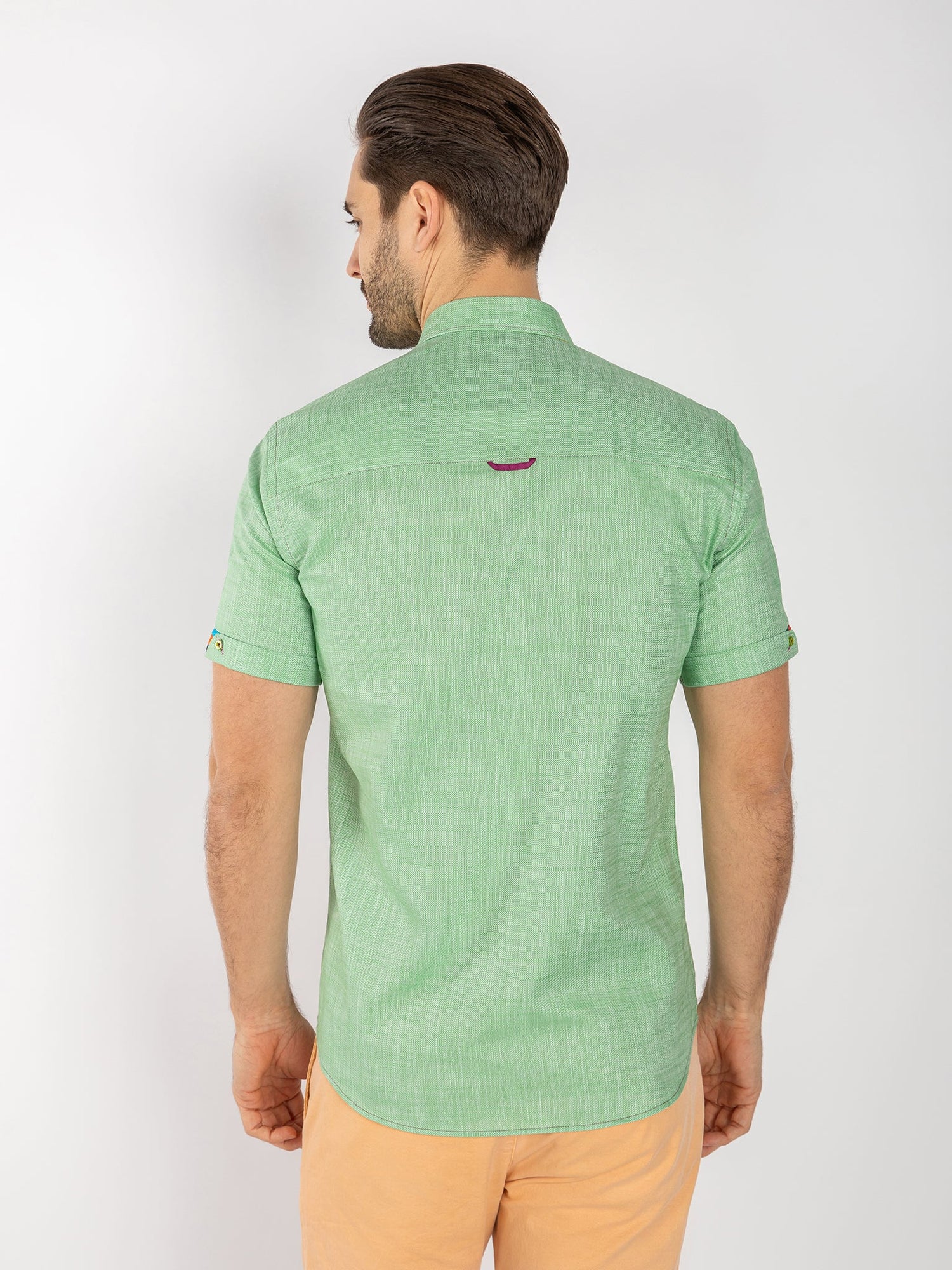 PASTEL TEXTURE SHORT SLEEVE SHIRT - Claudio Lugli Shirts