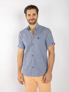 PASTEL TEXTURE SHORT SLEEVE SHIRT - Claudio Lugli Shirts