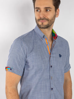 PASTEL TEXTURE SHORT SLEEVE SHIRT - Claudio Lugli Shirts